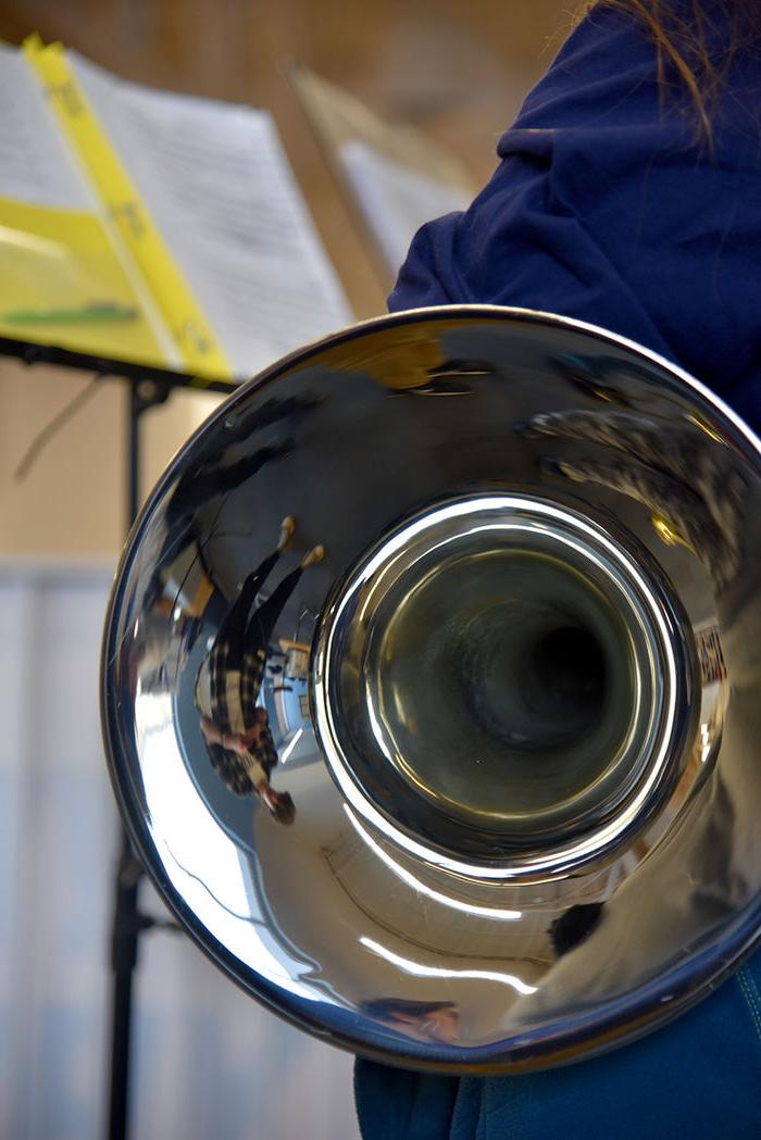 The bell of a mellophone